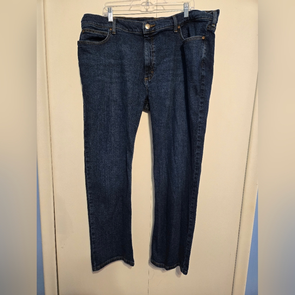 Lee Men's Dark Blue Relaxed‎ Fit Jeans Size 42×30